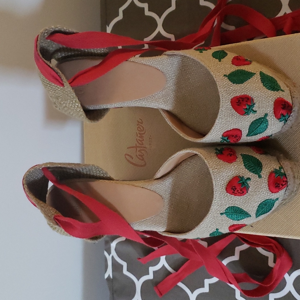 CASTANER Carina canvas wedge espadrilles size 36